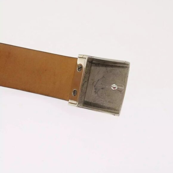 LOUIS VUITTON Damier Ebene Belt Leather 2Set Black LV Auth - Picture 9 of 13